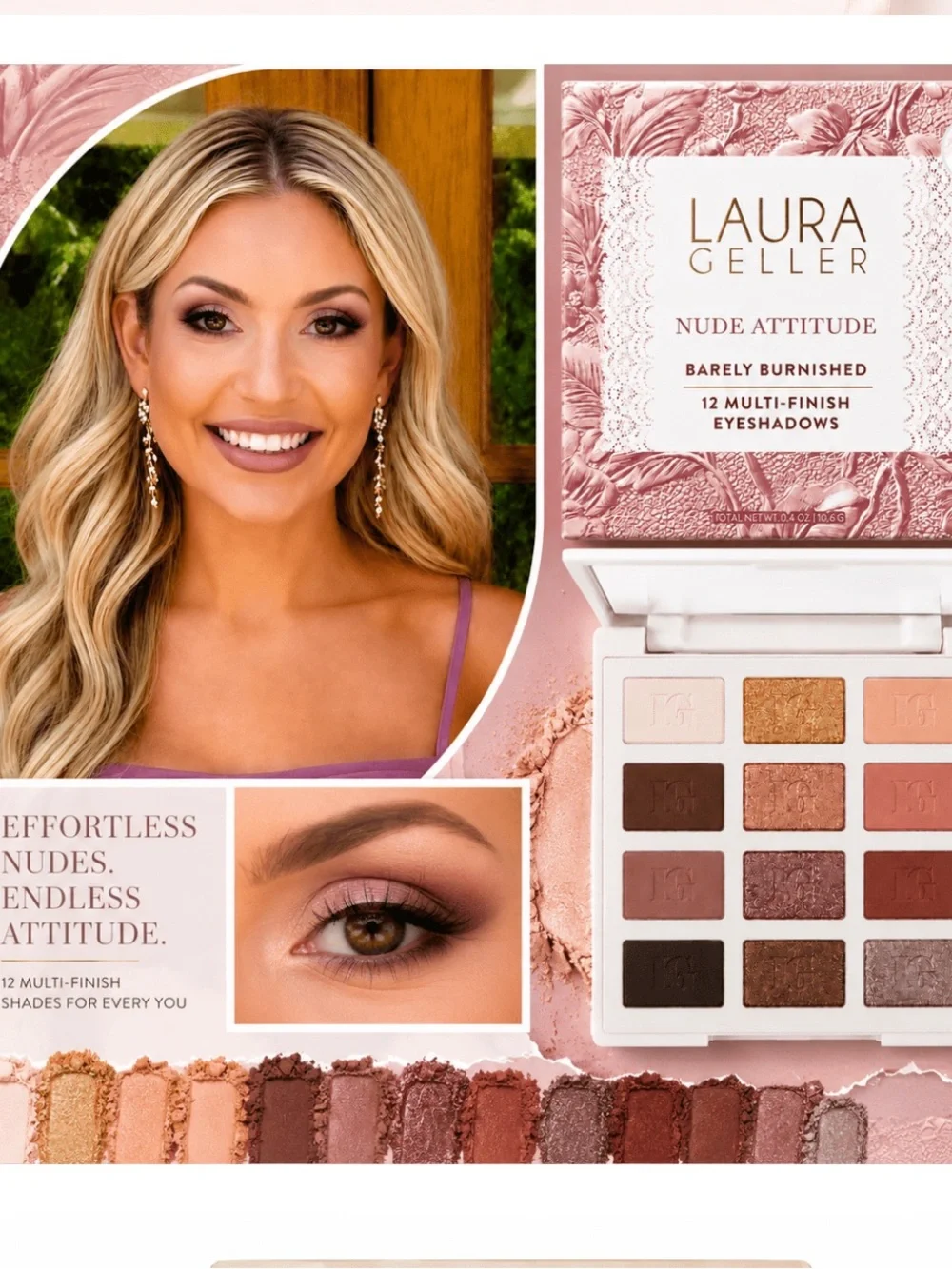 Laura Geller Nude Attitude Eyeshadow Palette - Barely Burnished